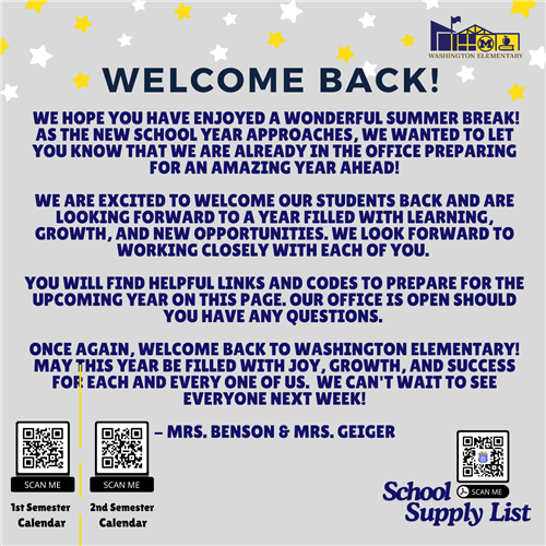 Welcome back!